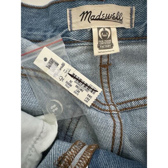 NWT Madewell Low Slung Straight Leg Jeans Sevilla Light Wash Women’s Size 26 - Picture 10 of 12